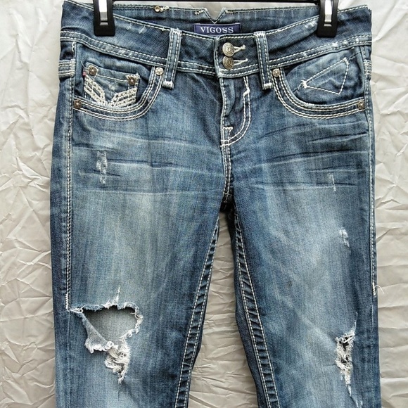 Vigoss The Chelsea Boot Cut Jeans Destroyed - Picture 5 of 8